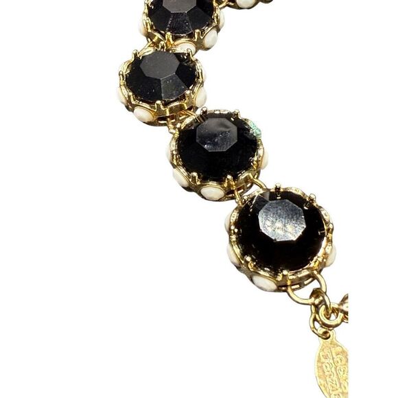 Nordstrom Black Glass Beads with White Details Bracelets - Picture 2 of 6